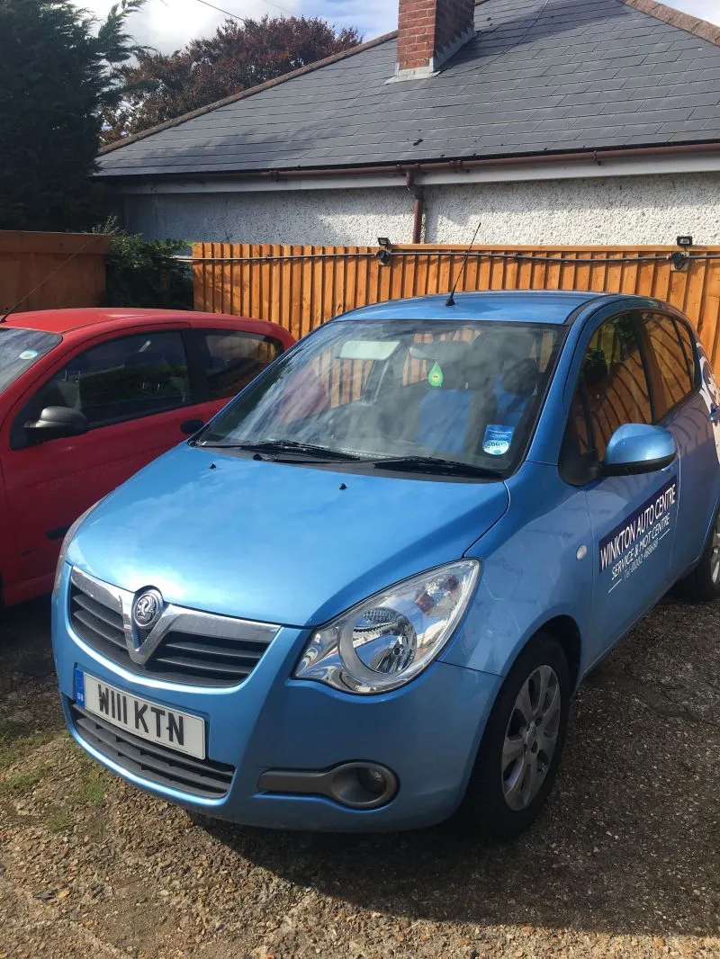 The courtesy car, from the front